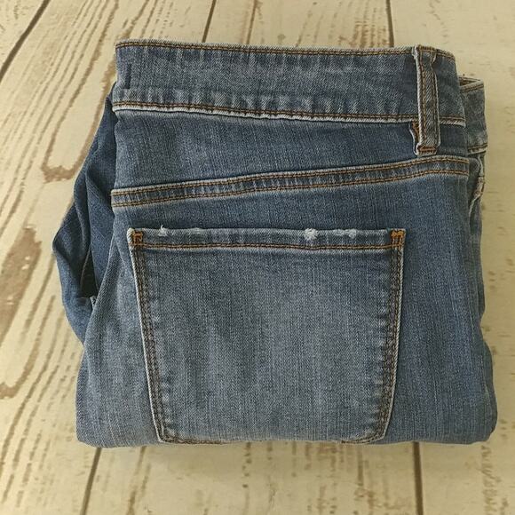 Eunina Clara High Rise Skinny Crop Distressed Jeans Blue Size 15 - Picture 1 of 8